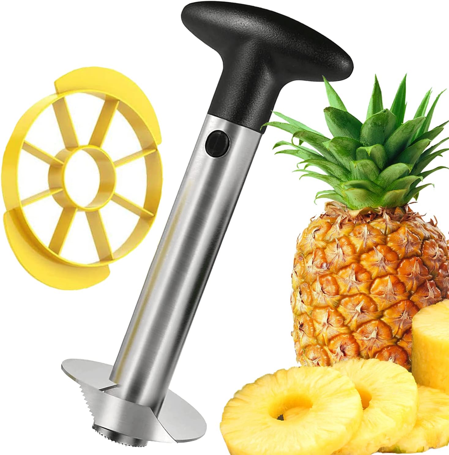 IMUSA 4in1 Stainless Steel Pineapple Tool Peels, Cores