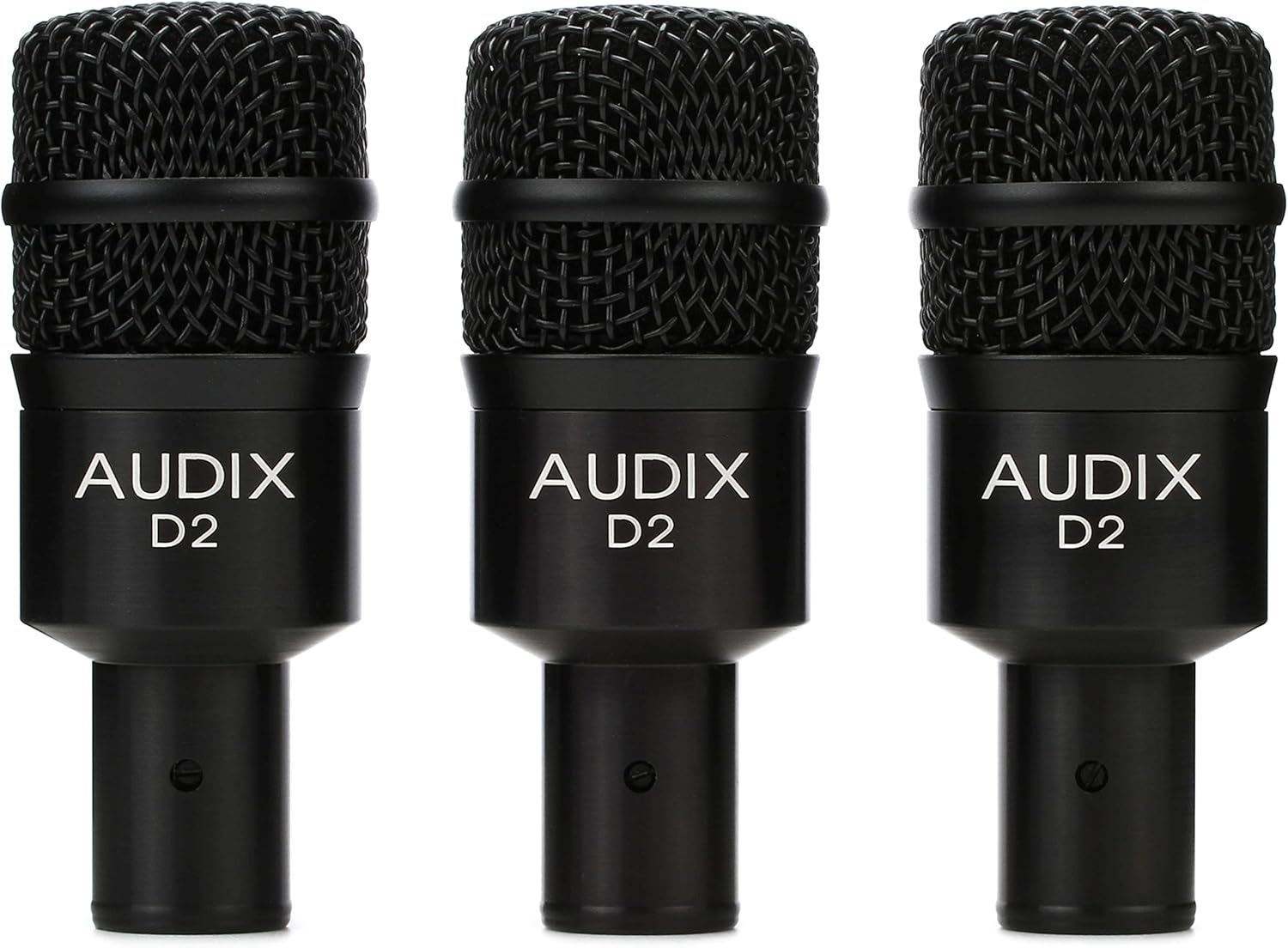 AUDIX D2 Trio Dynamic Microphone 3-Pack for Kick Drums, Toms, and Bass Instruments