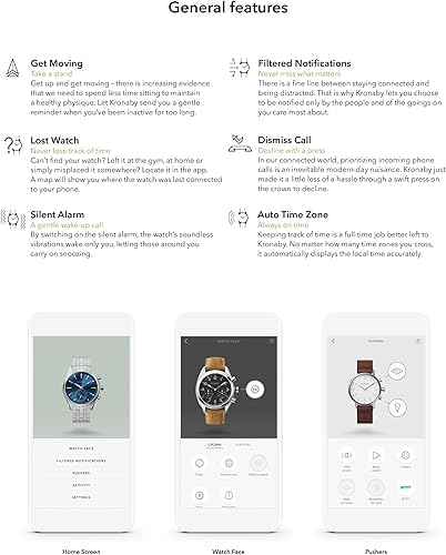 Miniatura 4 de Kronaby Apex reloj unisex con movimiento conectado A1000-1399 reloj para damashombres un reloj tradicional con las capacidades de un reloj
