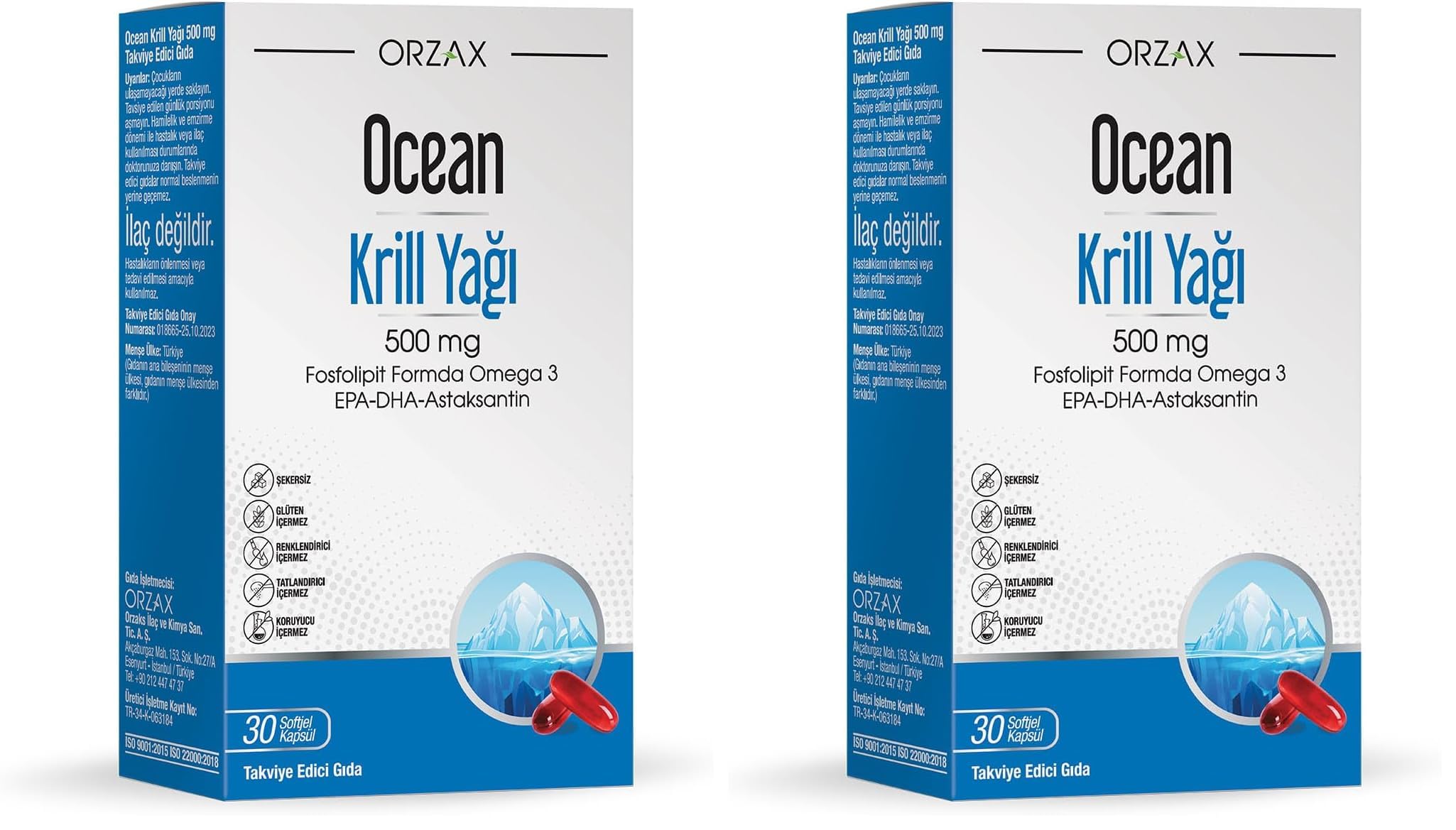 Ocean Krill Oil 30 Softjel Kapsül (2 paketi)