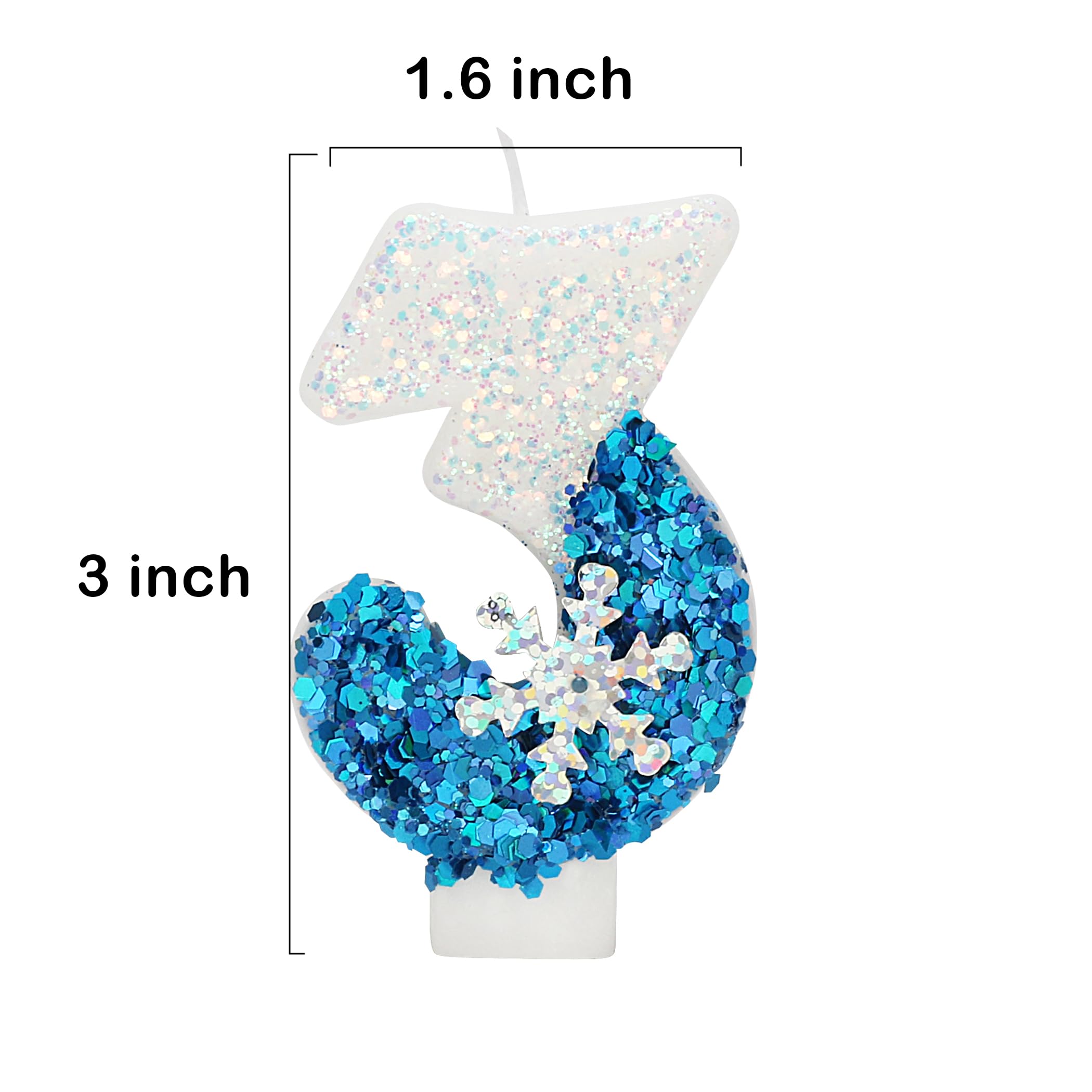 Frozen Birthday Candles - Snowflake Party Decorations -2