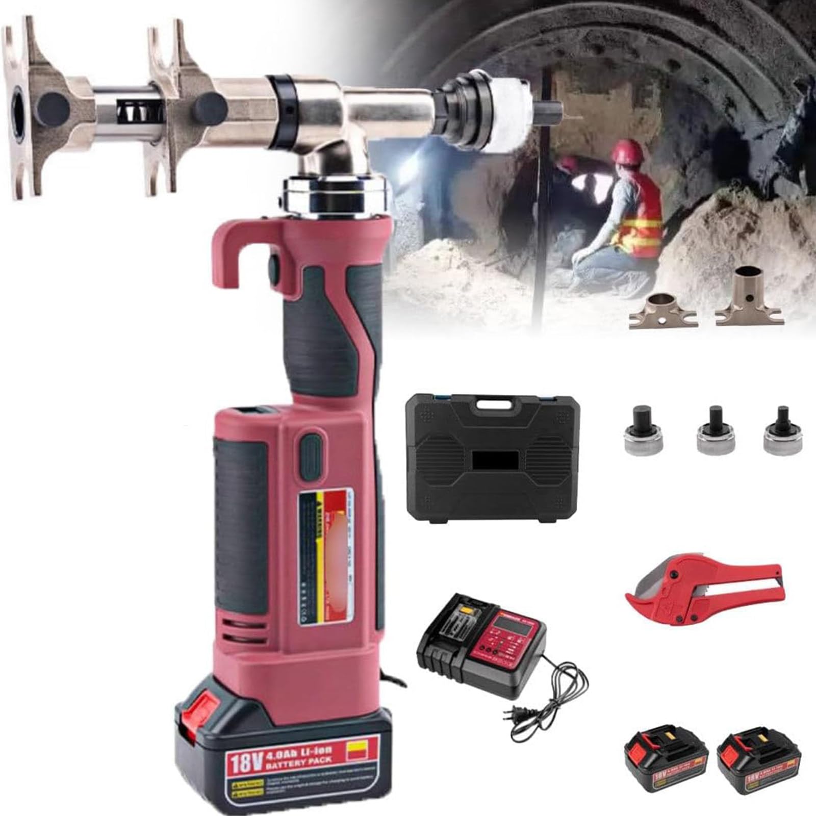 Herramienta de sujeción PEX, expansor eléctrico 2 en 1 para tuberías de plomería: expanda y engarce tuberías PEX/tuberías Multicapa, Accesorios de 16-32 mm, 16-25 mm