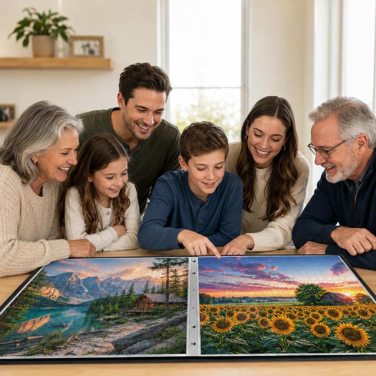 Carpeta de Almacenamiento de Rompecabezas, Album Puzzle 1000 Piezas, Guarda Puzzles con 26 Bolsillos, Organizador de Rompecabezas Portátil, Accesorios Puzzle para Amantes de los Puzles
