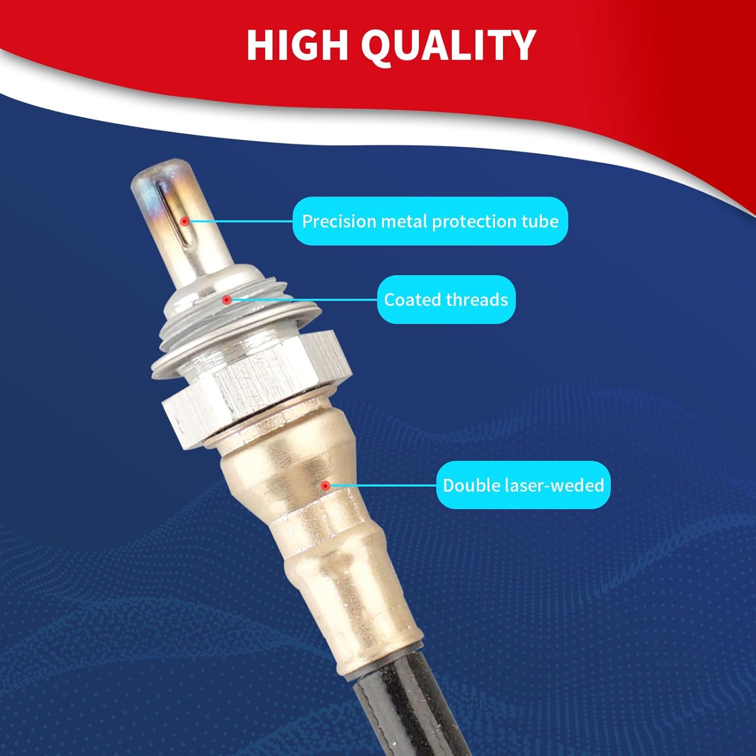 32700005 Oxygen O2 Sensor Front Heated Compatible with Harley Davidson V-Rod FLD Switchback Fat Boy Street Bob Dyna Wide Glide Replace 1861-1406 14278