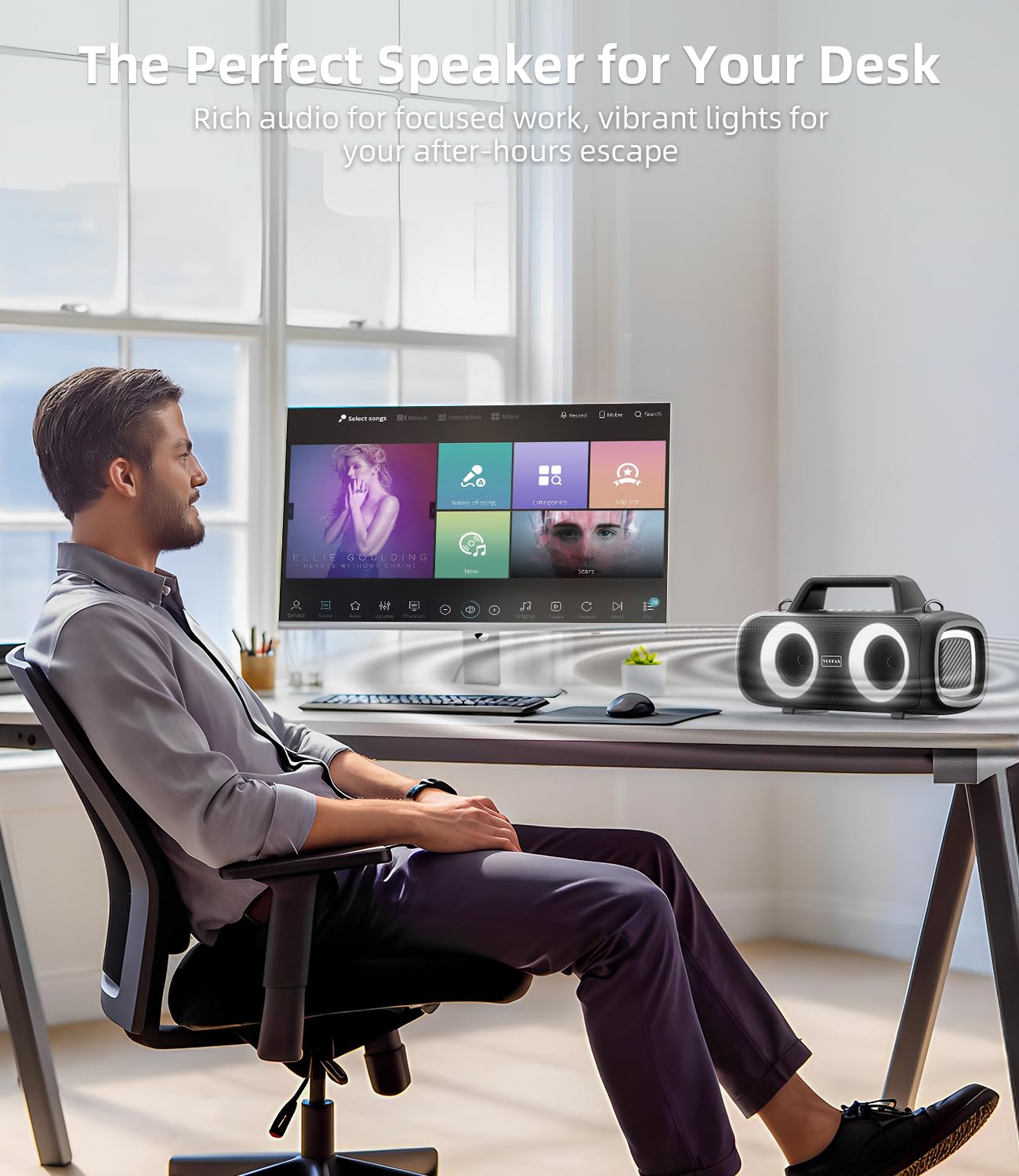 Cassa Bluetooth Portatile, 140W Potente con 2 Subwoofer e 2 Tweeter, Impermeabile IP65 per Esterni, Batteria 24h, Luci RGB, per Feste, Giardino, Spiaggia - Connessioni AUX/USB/TF e TWS