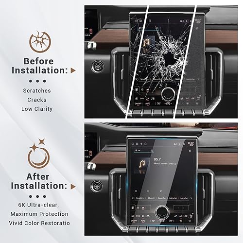 Miniatura 218 de Protector de pantalla para GMC Sierra 1500/2500HD/3500HD (AT4/AT4X/Denali/Denali Ultimate) Protector de pantalla táctil de 13.4 pulgadas y 12.3 Kit