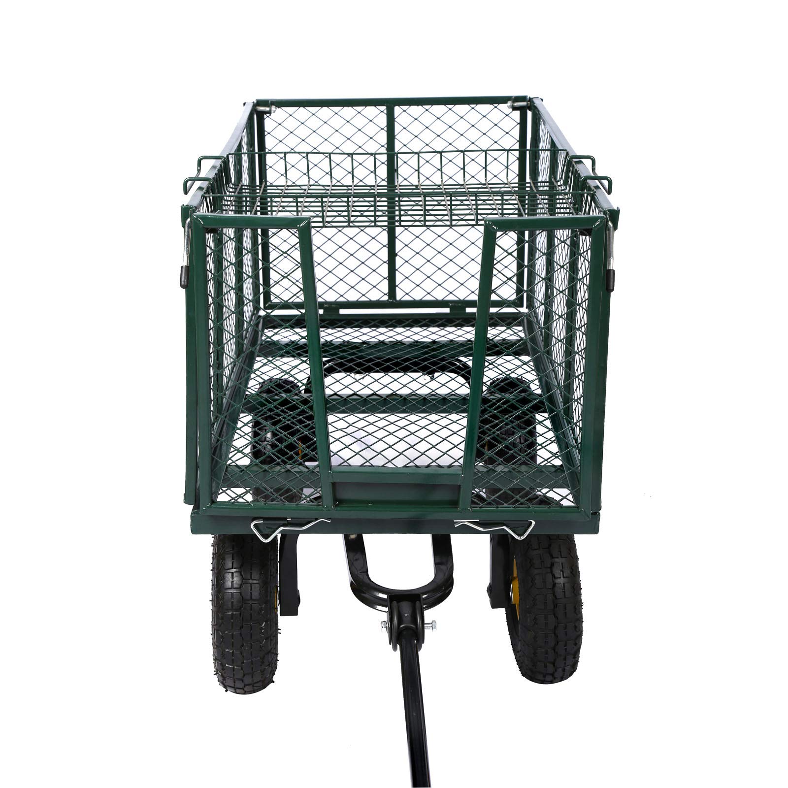 VERDELOOK Carrello Ribaltabile 250 Kg - 110x100x53 Cm - Vasca In ABS, Ruote Pneumatiche - Per Giardinaggio, Edilizia, Magazzino