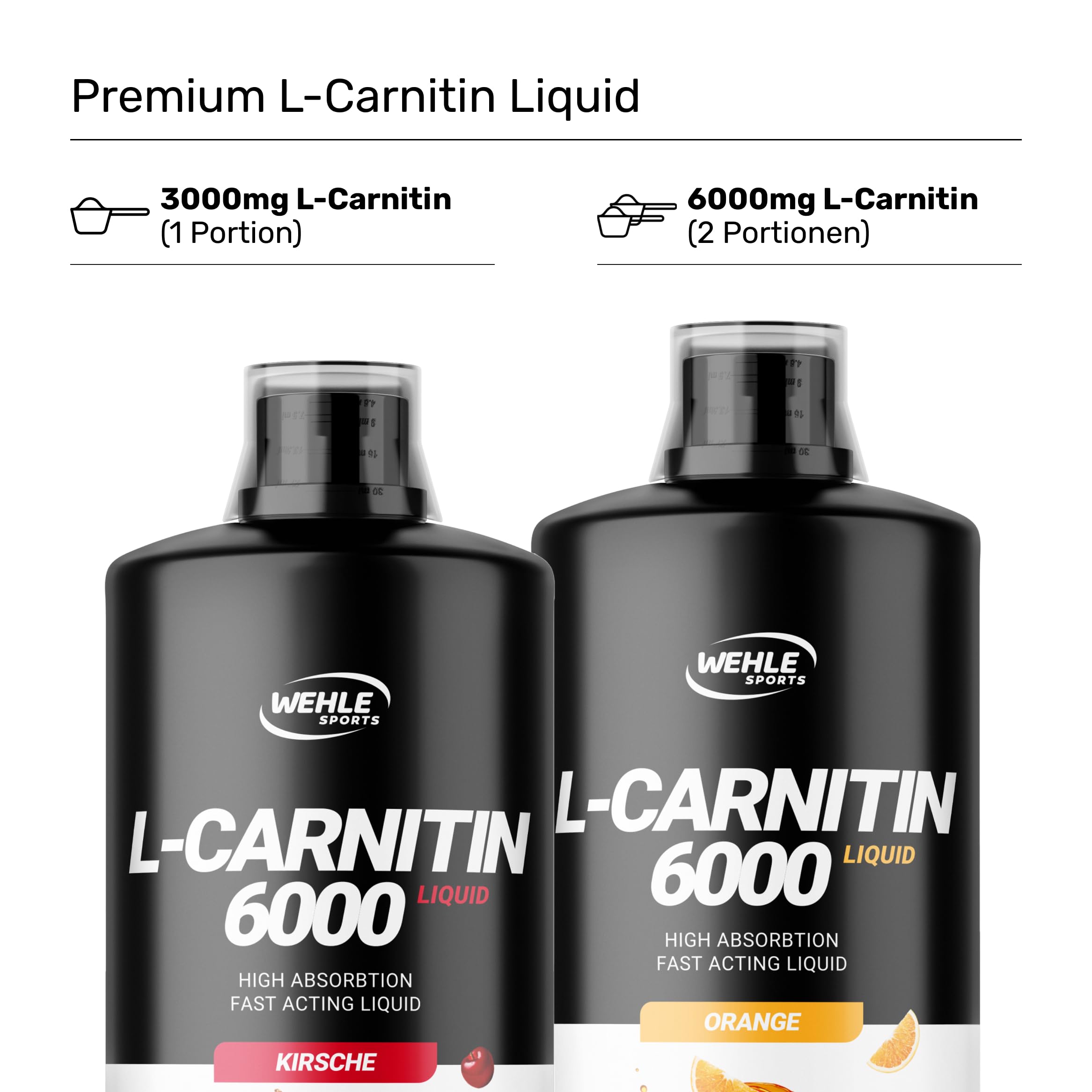L-Carnitine 6000 Liquid (1000 ml) - High Dose with 6000 mg L-Carnitine per  Daily Serving - Amino Workout Drink - Cherry Flavour - Vegan - Wehle Sports  (1000 ml, Cherry) : Amazon.de: Health & Personal Care
