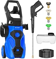 BILT HARD 2300 PSI 1.76 GPM Electric Pressure Washer - Stainless Steel Wand, 4 Quick-Connect Nozzles, 20ft Hose, 35ft Cord for Cars, Driveways, Patios