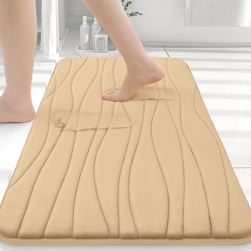 Miniatura 214 de Buganda - Alfombra de baño de espuma viscoelástica 24x16, tapetes de baño extra suaves y absorbentes, antideslizantes y lavables a máquina para el