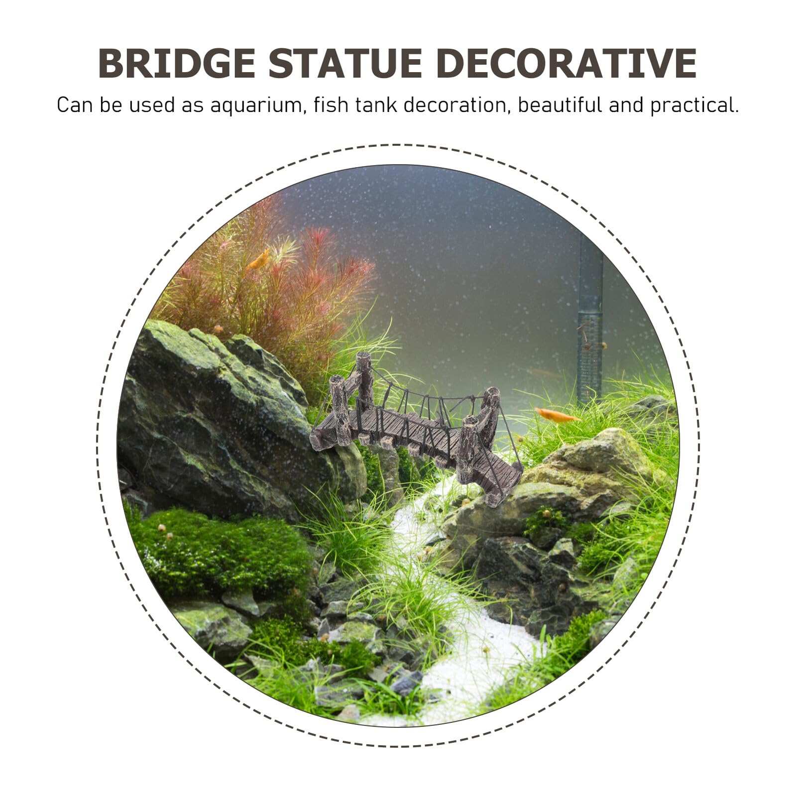 2pezzi Miniature Garden Bridge Decor Lightweight Resin Landscape Ornaments for And Bonsai Decoration