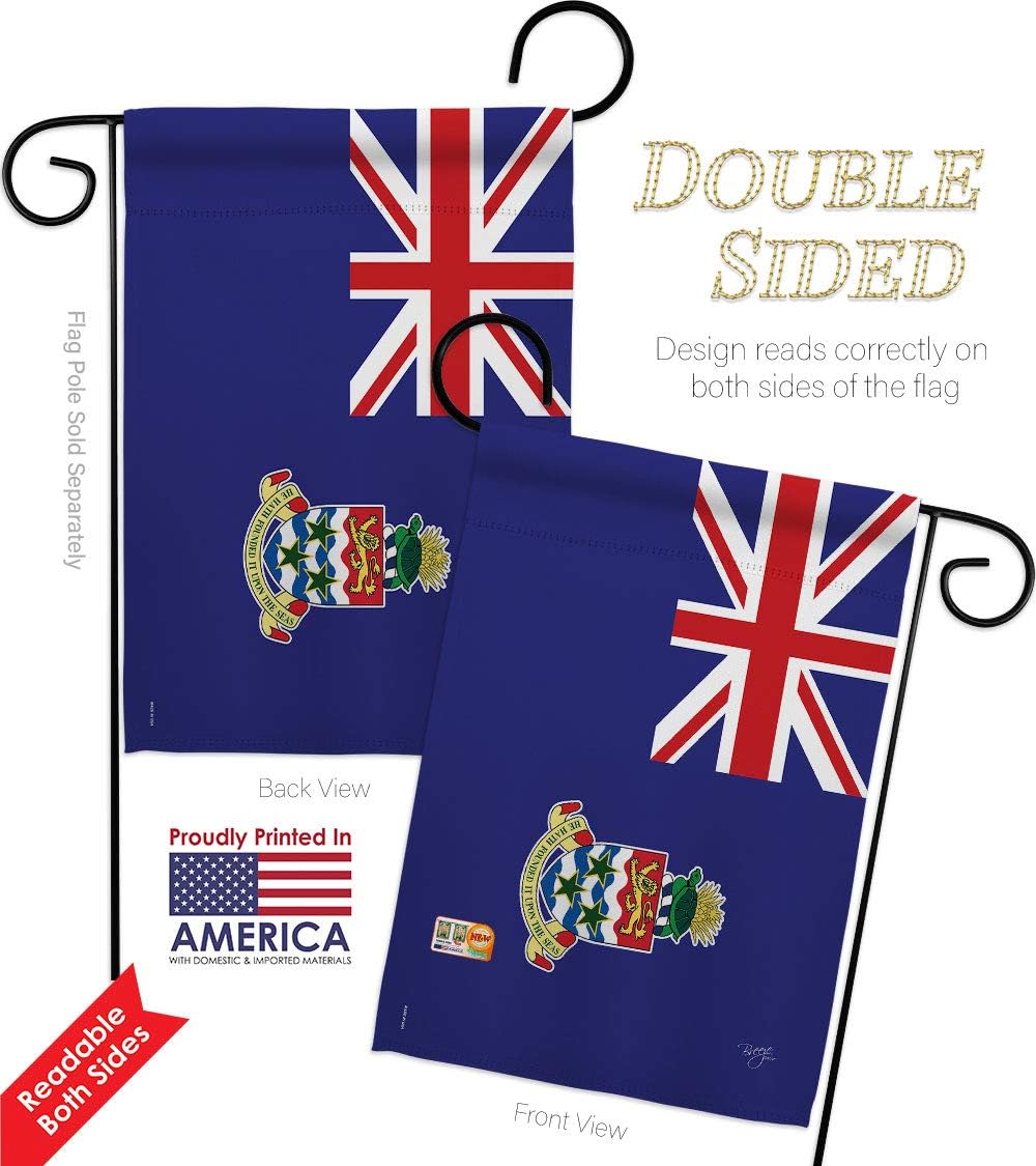 Cayman Islands Garden Flag Set Wall Hanger Regional Nationality Nation International World Country Particular Area Small Decorative Gift Yard House Banner Double-Sided Made In USA 13 X 18.5