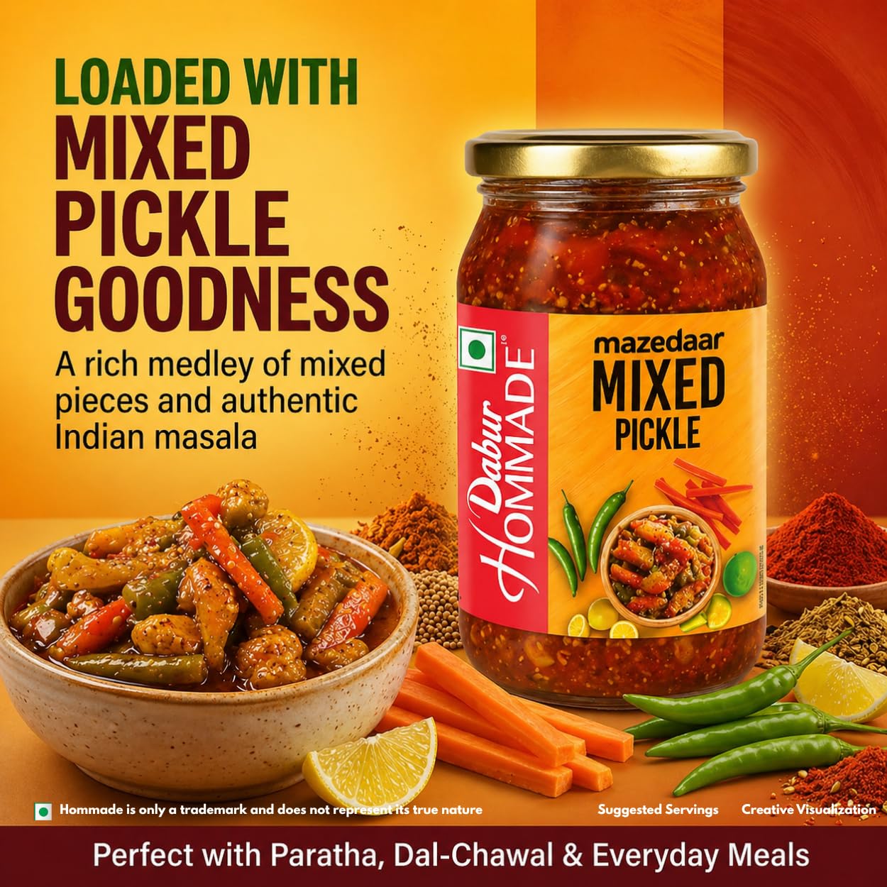 Dabur Hommade Mixed Pickle - 400g
