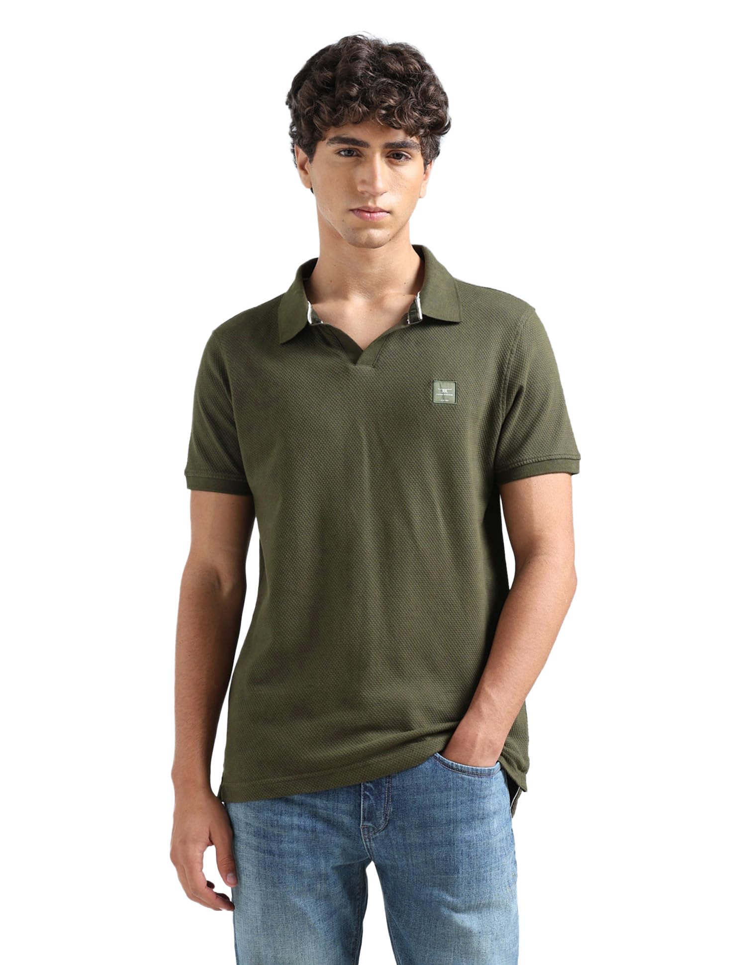 flying machine Men's Regular Fit Polo T-Shirt | Self-Design Pattern-picture-21