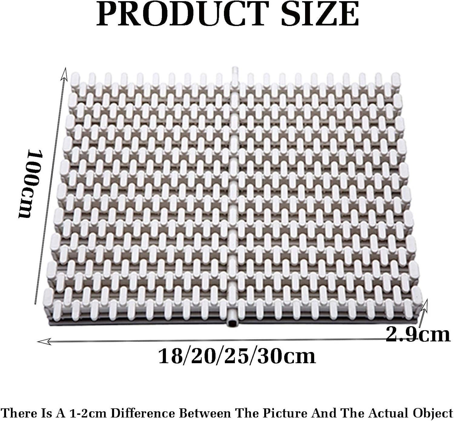 Swimming Pool Drainage Grate, Splicable ABS Plastic Gutter Grating for Indoor/Outdoor Use, 20x100CM, 4pcs Channel Drainage Mat, Bathroom Overflow Solutions