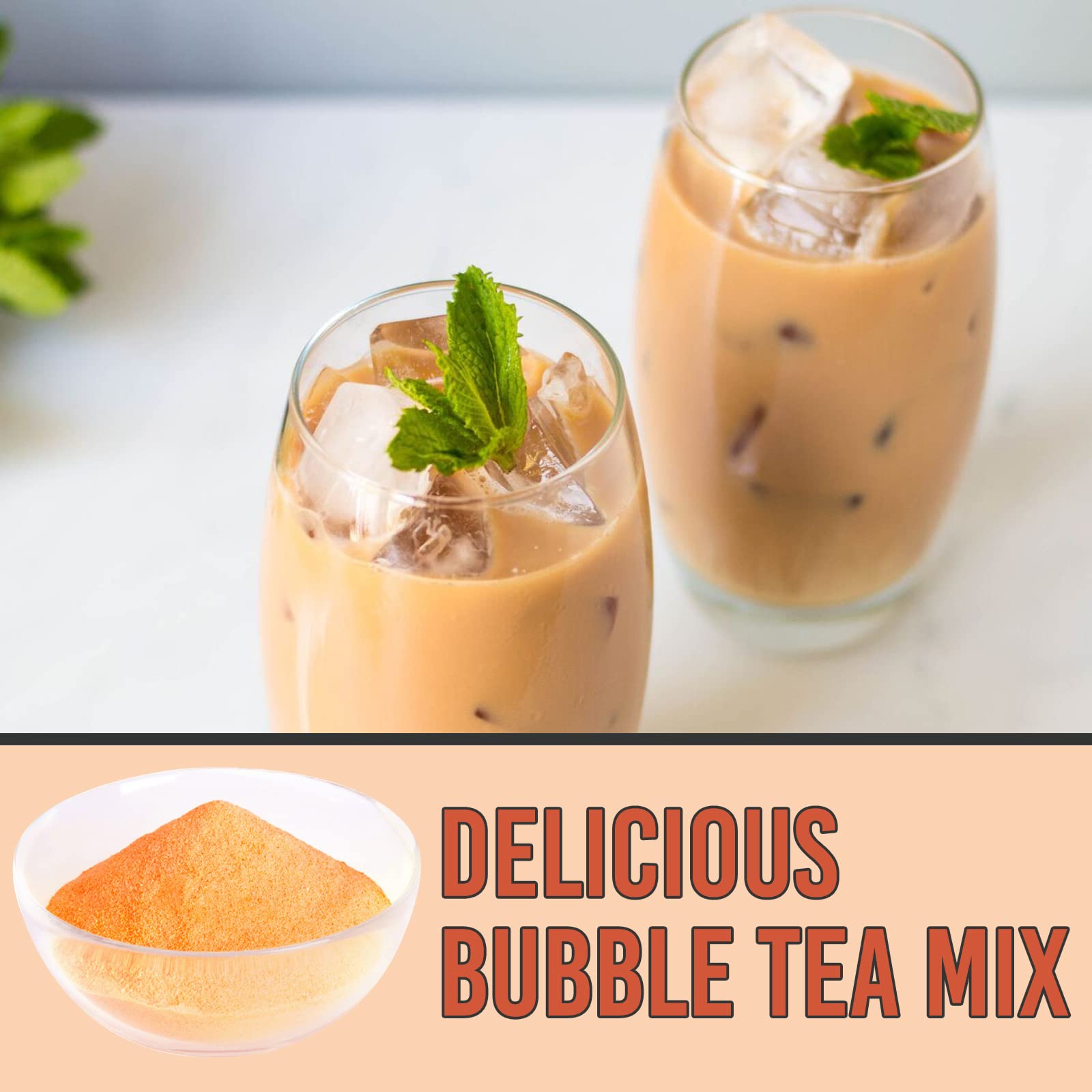 Thai Milk Tea Premium Bubble Tea Powder, (1kg / 33 servings) Make