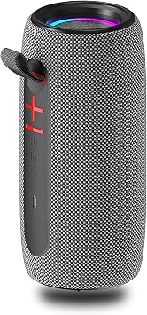 Portable Wireless Bluetooth Speaker IPX6 Waterproof Audio,fm Radio,Loud USB/TF/AUX Play,LEDlights,TWS interconnected Stereo,Outdoor/Travel/Camping/Riding/Family/Party/Celebration