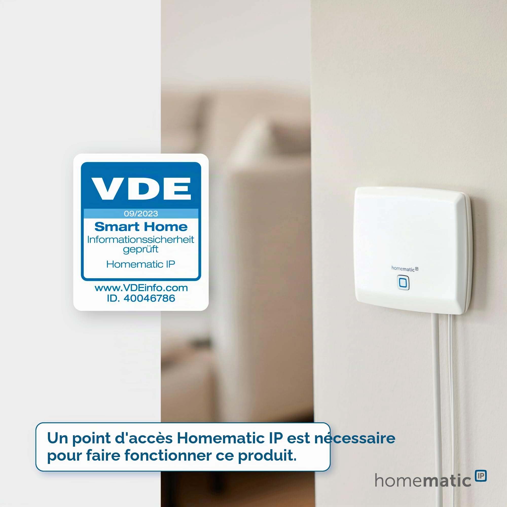 Homematic IP Smart Home Entraînement de Verrouillage de Porte - Serrure sans Fil, 154952A0