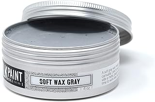 Real Milk Paint, Soft Finishing Wax Sealant for Painted Furniture, Paint Sealer Topcoat for Cabinets, Unfinished Wood Decor, Beeswax, Matte Gray, 4 oz.