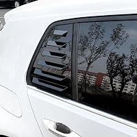 Tokenhigh Fekete Fényes Hátsó Ablak Zsalu Trim VW Golf MK7 MK7.5 2014-2019 Oldalsó Ablak Lamella Árnyékoló Külső Kiegészítő 2db 4