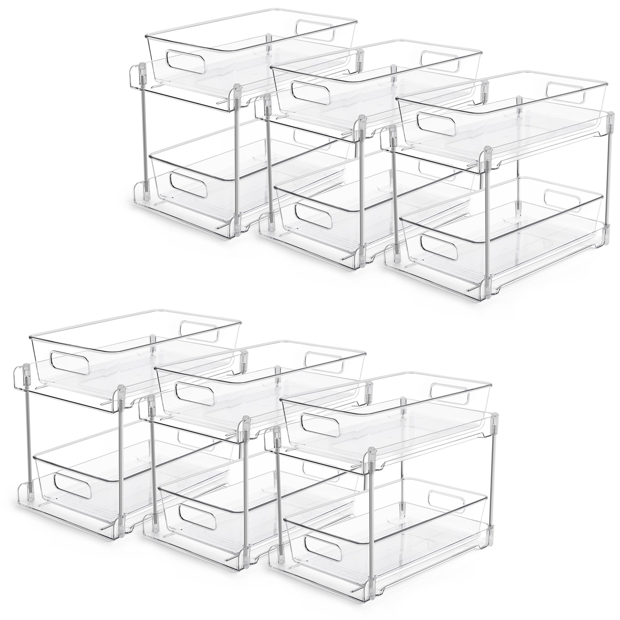 Vtopmart 6 Pack Bathroom Under Sink Organizer (S-Standard)