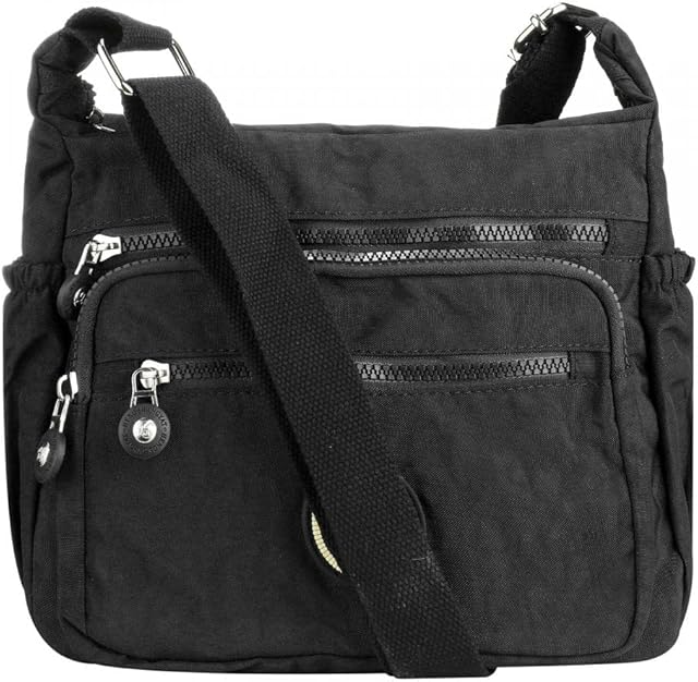 Milky Way Womens Waterproof Multi-Pocket Shoulder Bag Adjustable Strap Crossbody Handbags Casual Canvas Messenger Bags Purses
