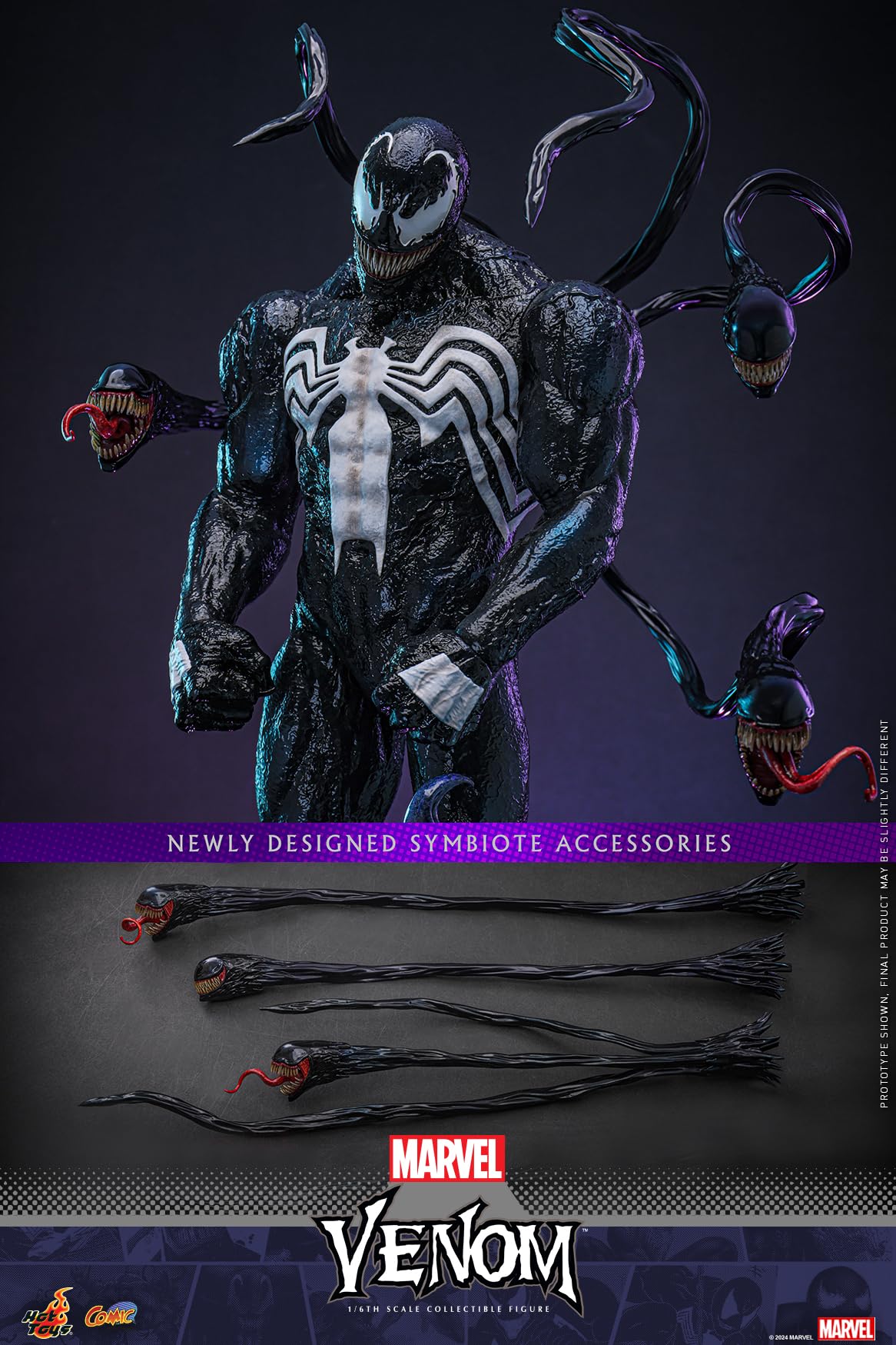 Cómic obra maestra Marvel Comics Venom escala 1/6