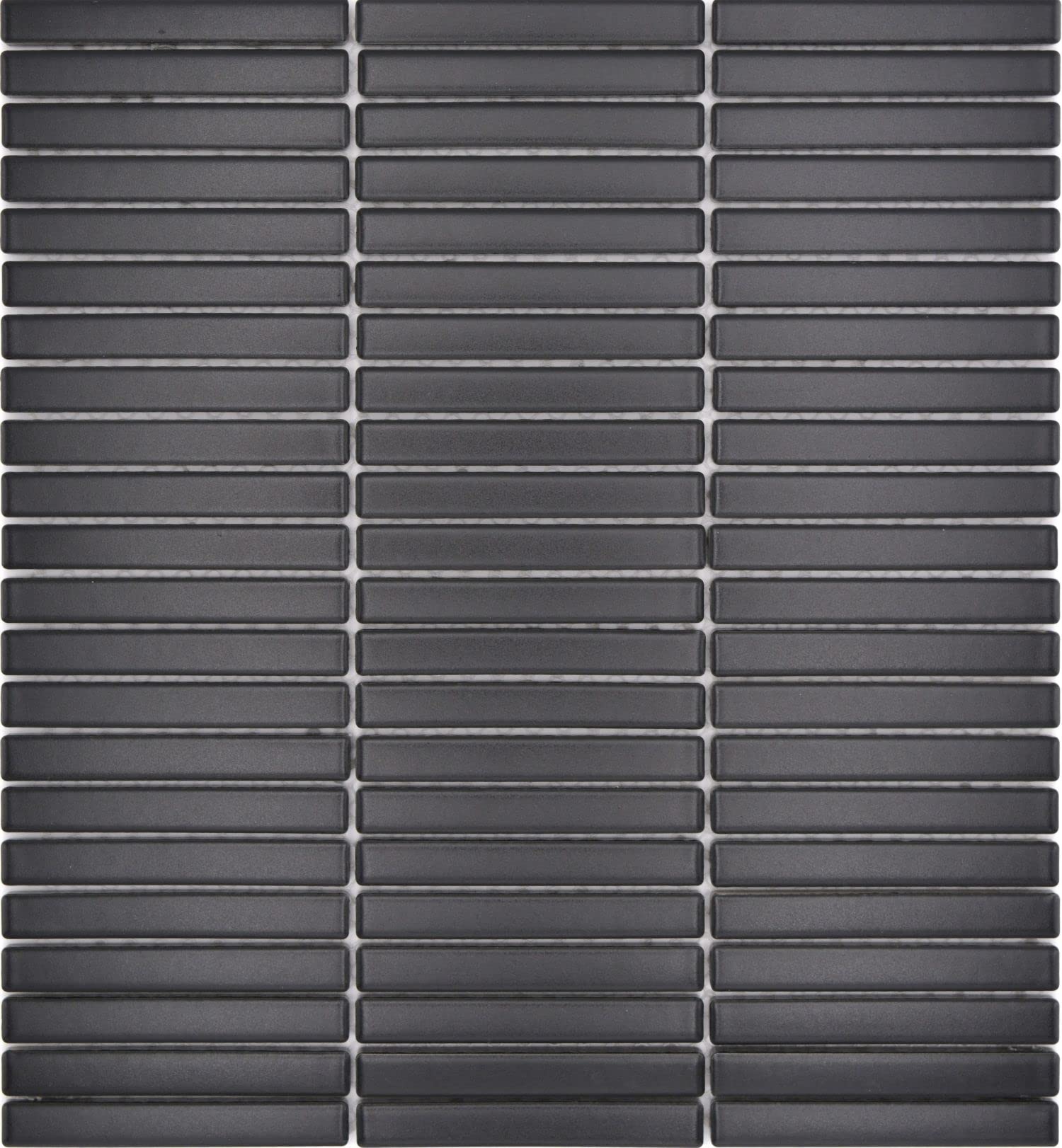 Azulejos de mosaico de cerámica, color negro mate, para pared, cocina, baño, ducha