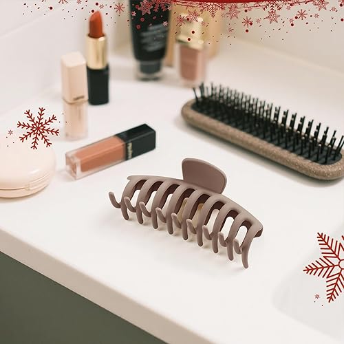 Miniatura 100 de TOCESS Paquete de 8 pinzas grandes para el cabello para mujer, pinzas de garra grandes para cabello fino y rizado, agarre fuerte de los años 90