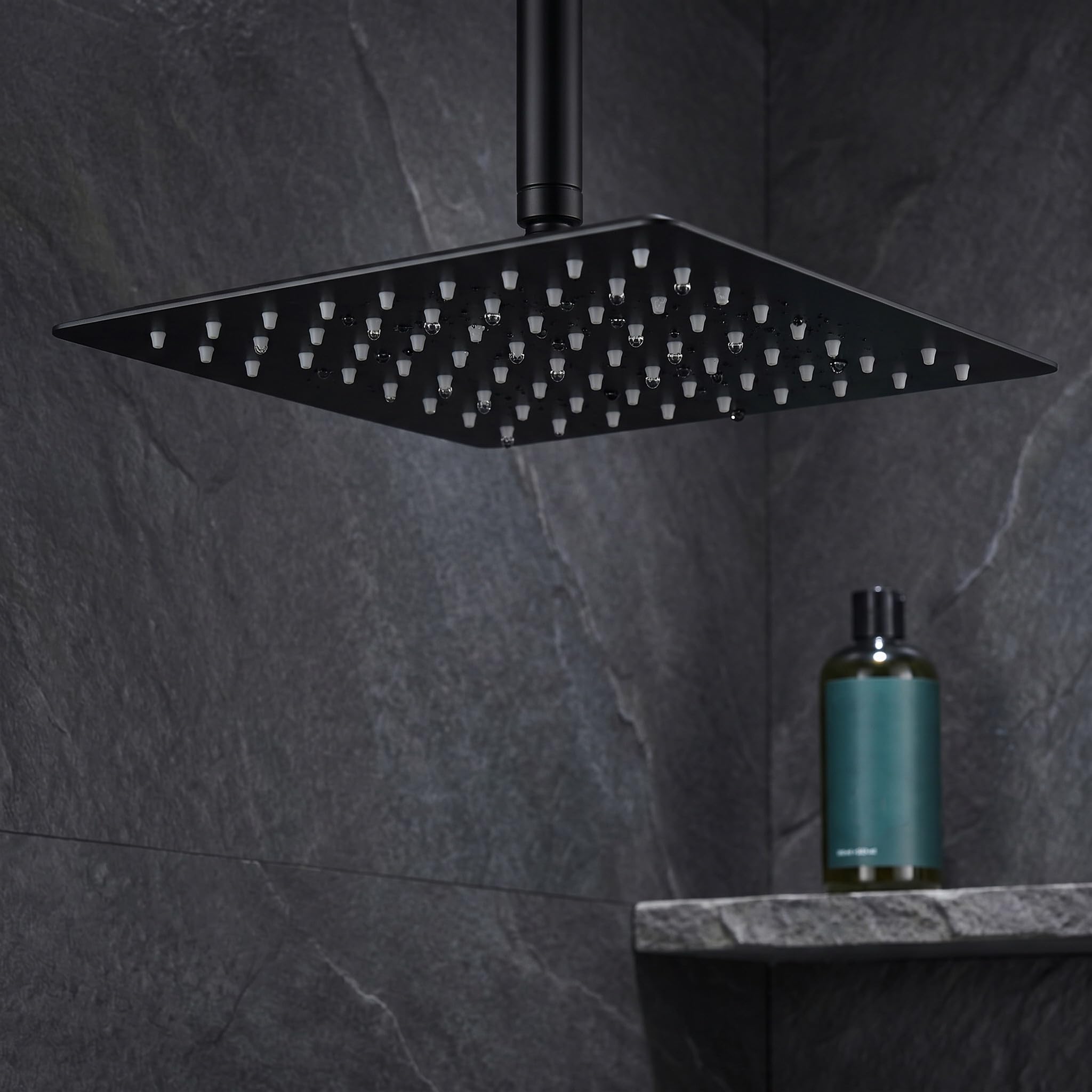 OUNONA Cabezal de ducha tipo lluvia: boquilla de ducha de mano de alta presión, diseño de acero inoxidable de alta presión para techo - cabezal rociador de 10 pulgadas para el hogar y el hotel,