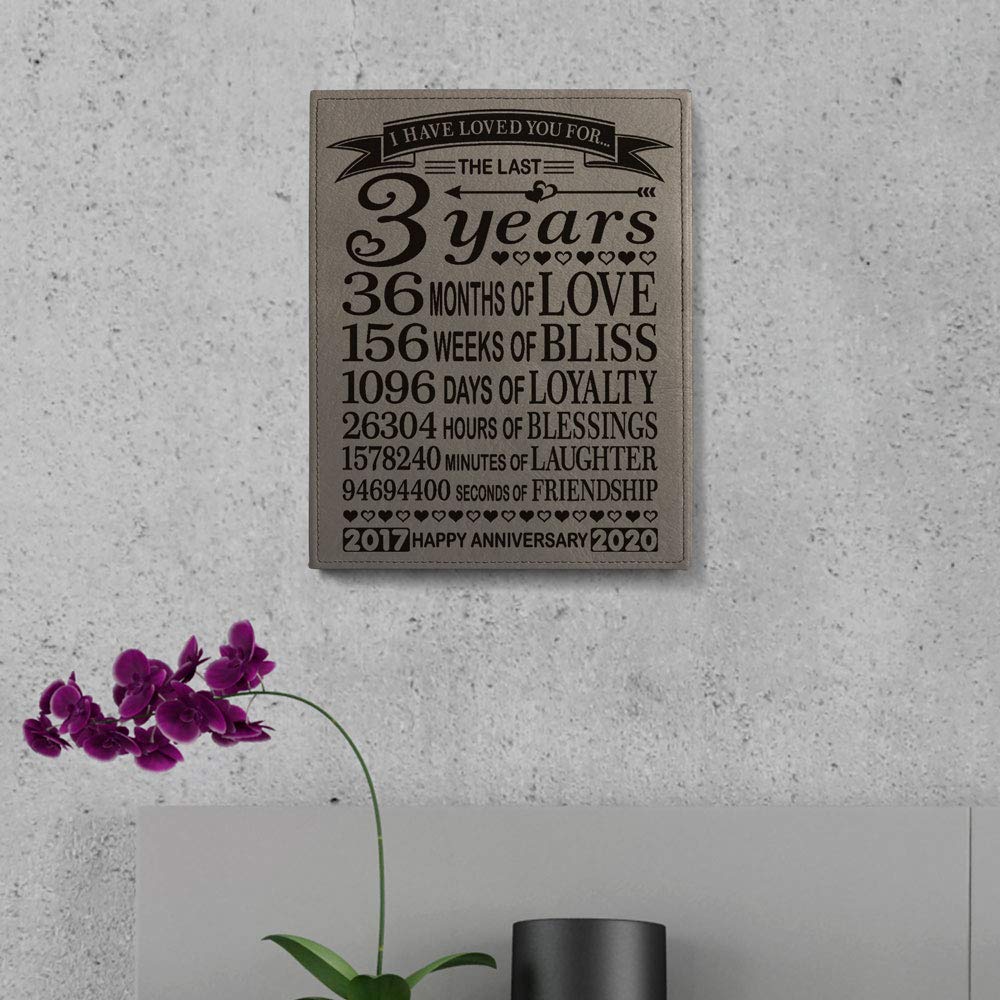 Kate Posh 3rd Engraved Leather Plaque Years And 36 Desertcart