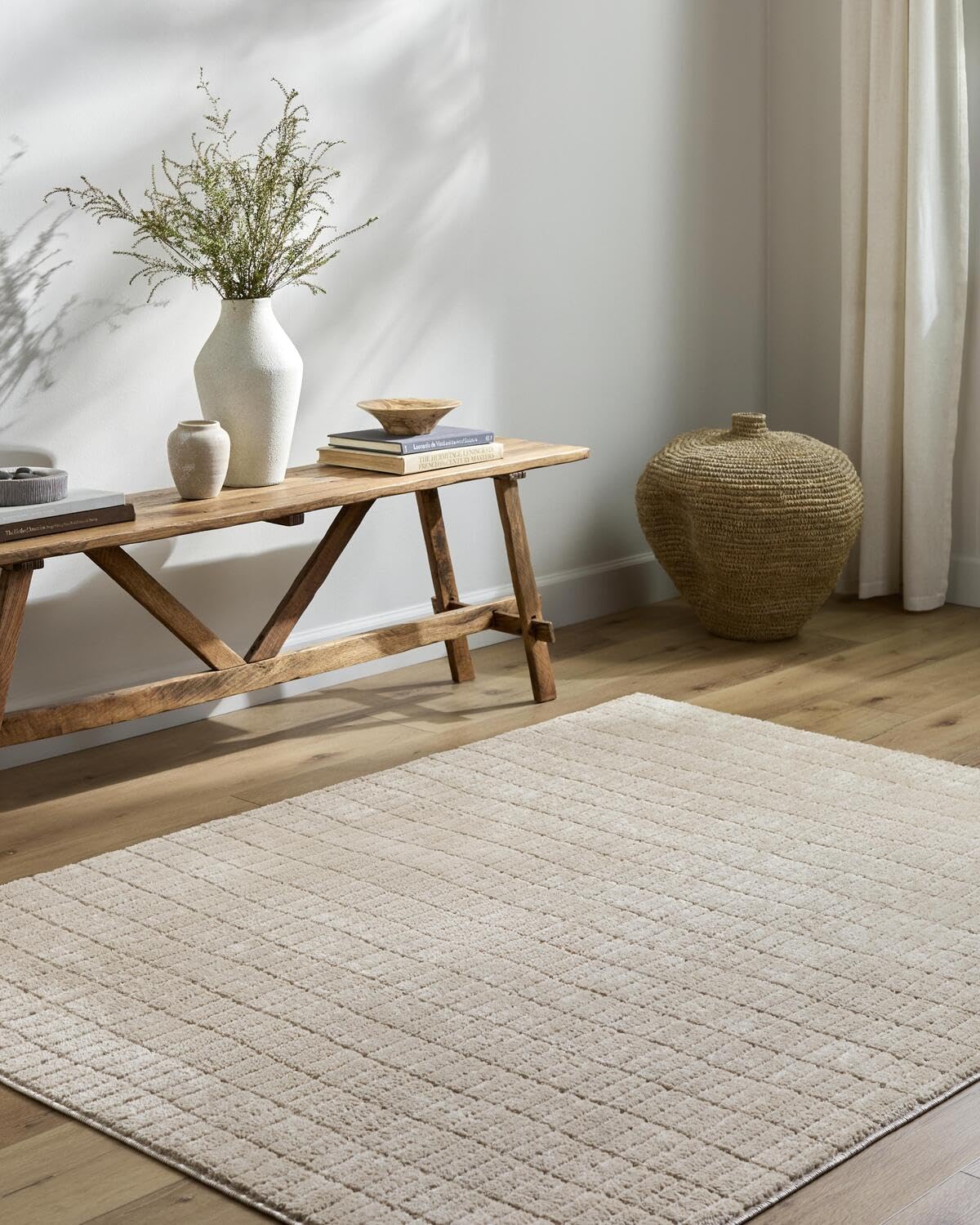 Livabliss Beige/Brown Our Pnw Home Cascade-Modern Graphic High Pile Rug - 160 X 213 Cm
