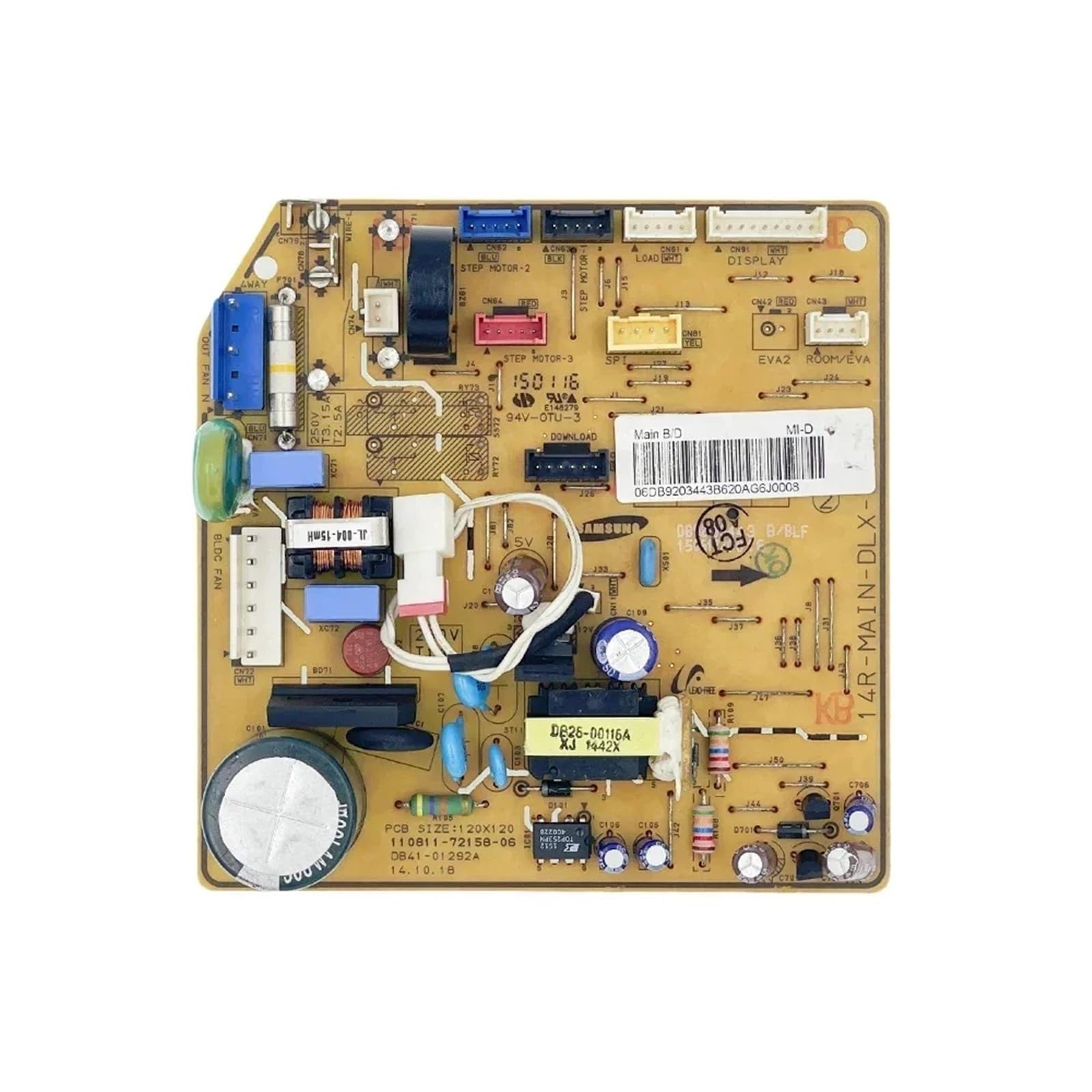 ANERTQUIH DB92-03443A/E/B/G DB92-03443K/N/P/H Circuit PCB 14R-Main-DLX-3 Control Board for Air Conditioner Conditioning Parts(Db92-03443a)