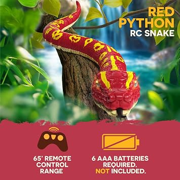 Terra by Battat Giant Anaconda Remote Control Snake Toy Realistic Moving Electronic Animal for Kids with Easy Operation Fun Reptile Adventure Ages 5+ Years