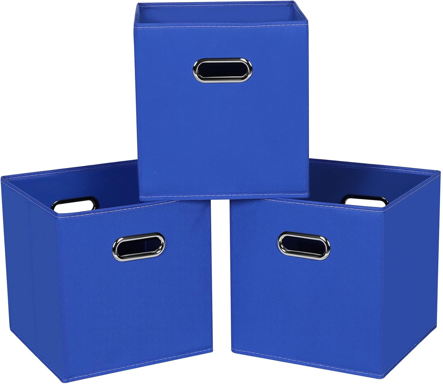 SEVENDOME Fabric Storage Bins，13 Inch Cube Organizer Bins