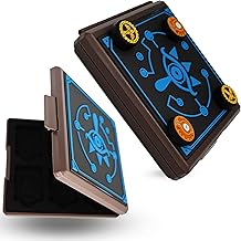 MatoSan Switch Game Case - Funda para almacenamiento de juegos de conmutación, organizador con cierre de clic, para 12 tarjetas de conmutador + mini tarjeta SD, protección para juegos, azul,