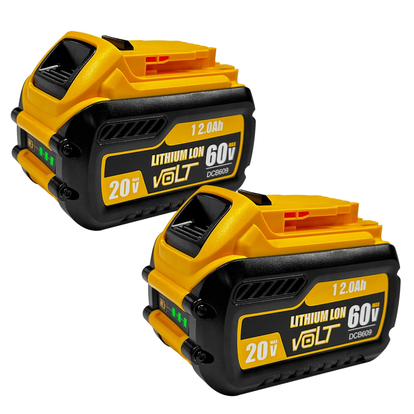 Photo 1 of USPECIAL 12000mAh Replacement Battery for Dewalt 20V/60V Max Batteries 2 Pack Compatible with Dewalt 20V/60V Cordless Power Tools DCB606 DCB609 DCB612 DCB200 DCB206 DCB207