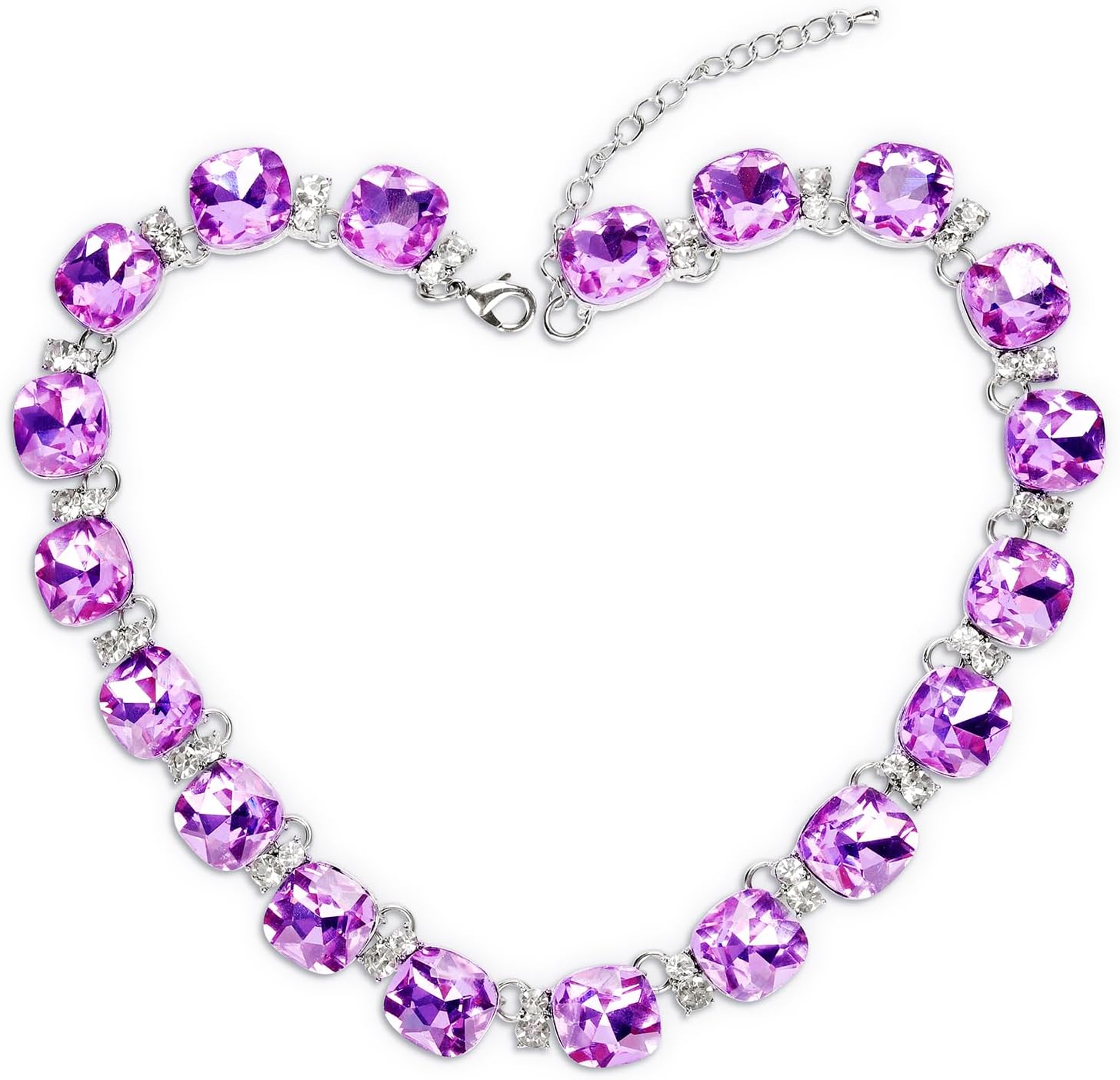 Crystal Statement Necklace Glass Crystal Collar Choker Necklace for Women Bridal Necklace Costume Jewelry Necklaces for Women