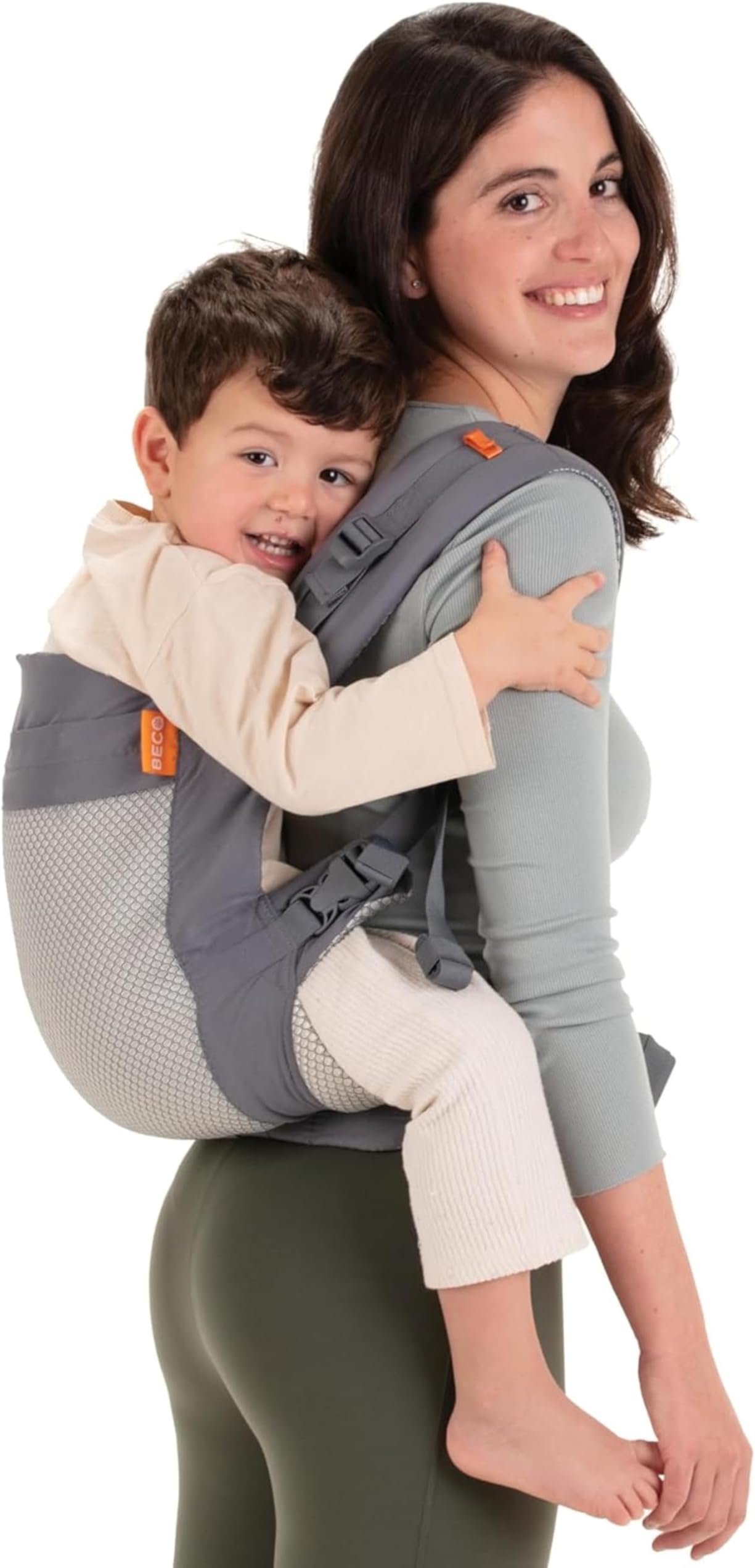 Toddler Carrier (20-60 lbs) with Breathable 3D Mesh & Extra Wide Seat - Front-Carry & Backpack Style - Lightweight Sling Carrier for Children from 18months - Cool Dark Grey