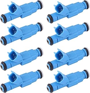8PCS Fuel Injector, 53032704AB Injectors Compatible for Ram 1500 4.7L 2002-2007 for Dakota Durango 2001-2007 for Commander Grand Cherokee Fuel Injectors 4.7L V8 engine 4 Nozzle
