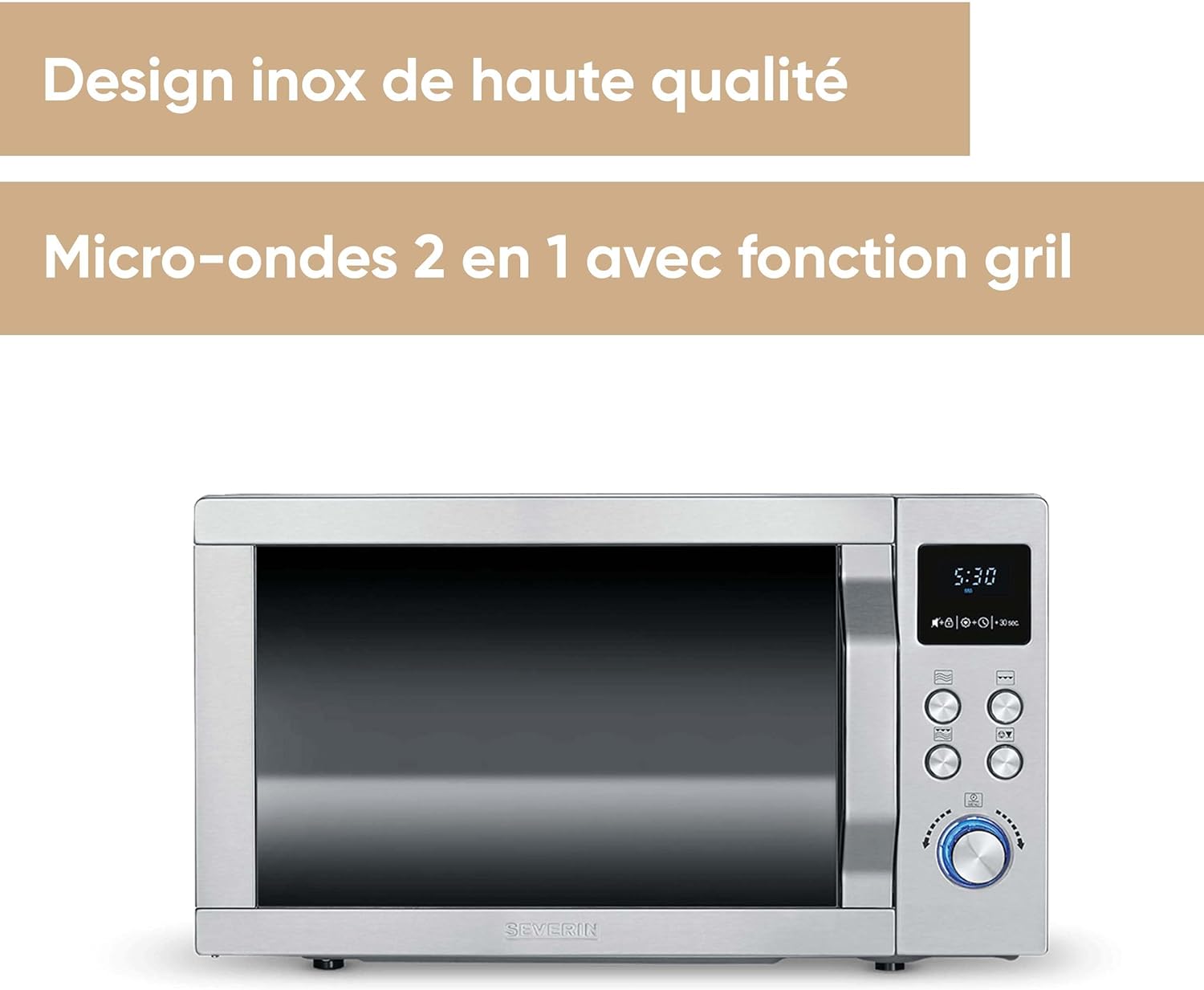 Stainless Steel Microwave with Grill Function