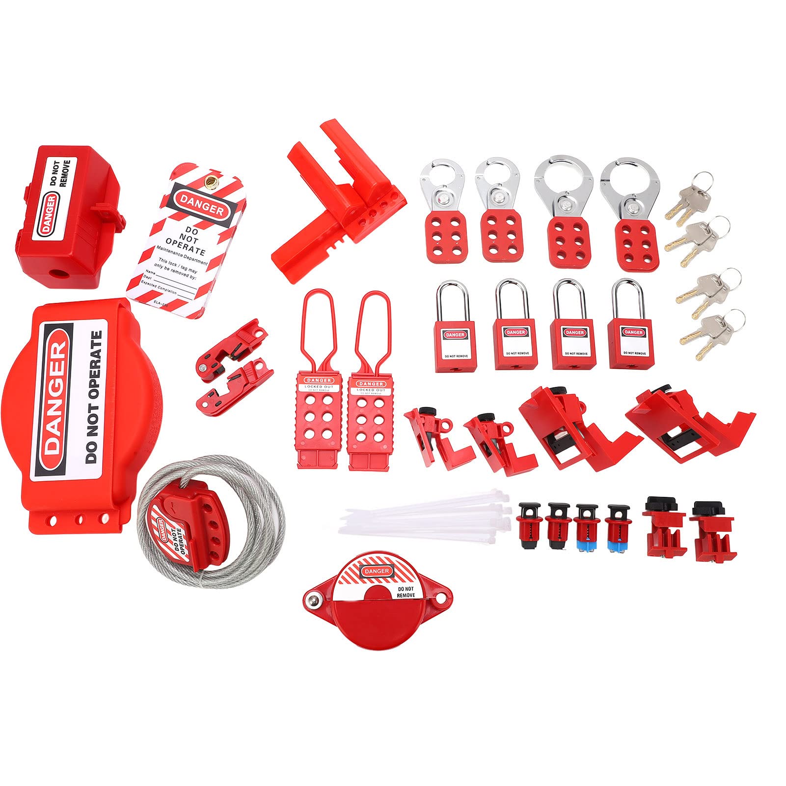 Lockout Tagout Kit, Lock Out Tag Out Lock Out Tag Out Kits Electrical with Stable Performance ABS and Nylon for Electrical