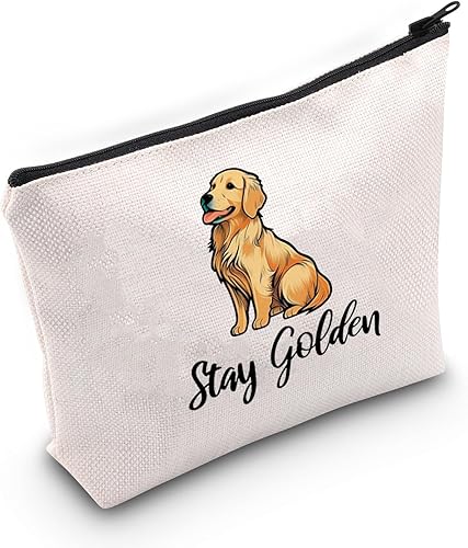 Miniatura 2 de ZJXHPO Golden Retriever Bolsa de cosméticos Golden Retriever Lover Gift Stay Golden Makeup Bag con cremallera Golden Retriever Mama Kit de