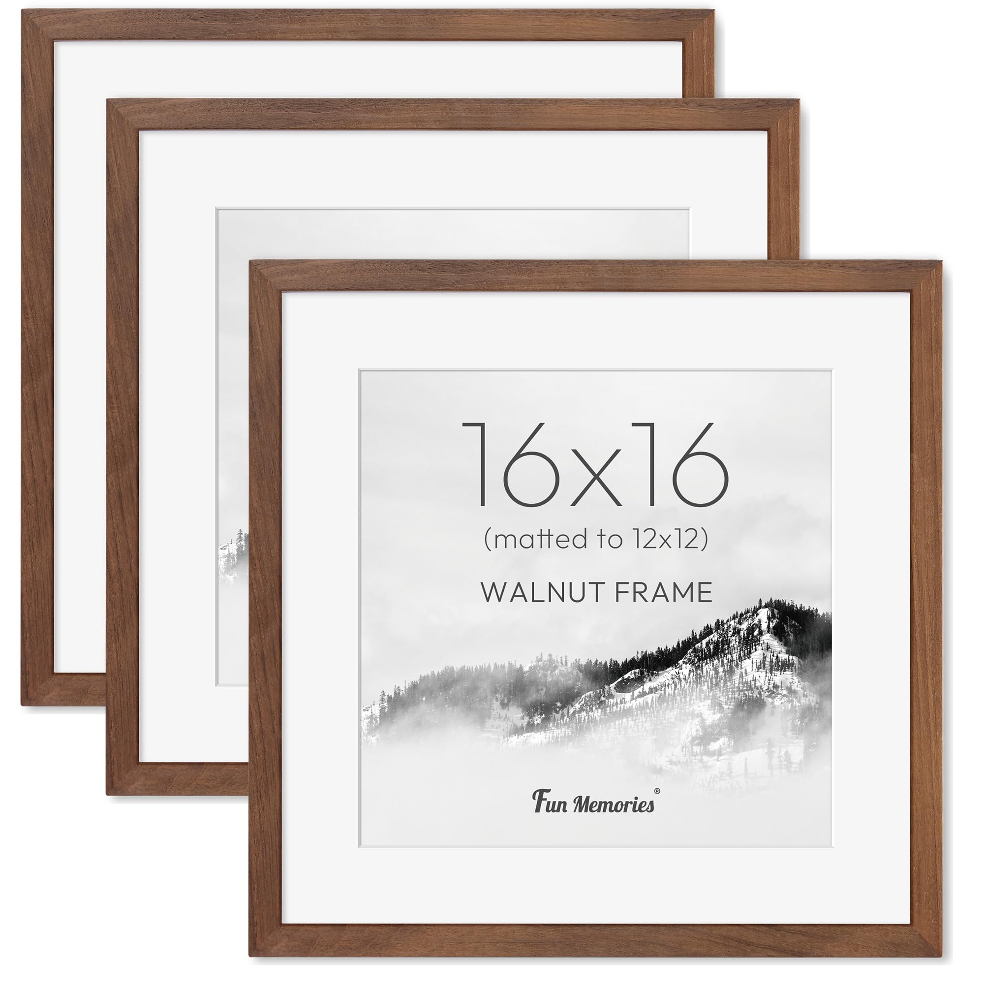 Amazon.com - Fun Memories 16x16 Picture Frame, USA-Sourced Walnut