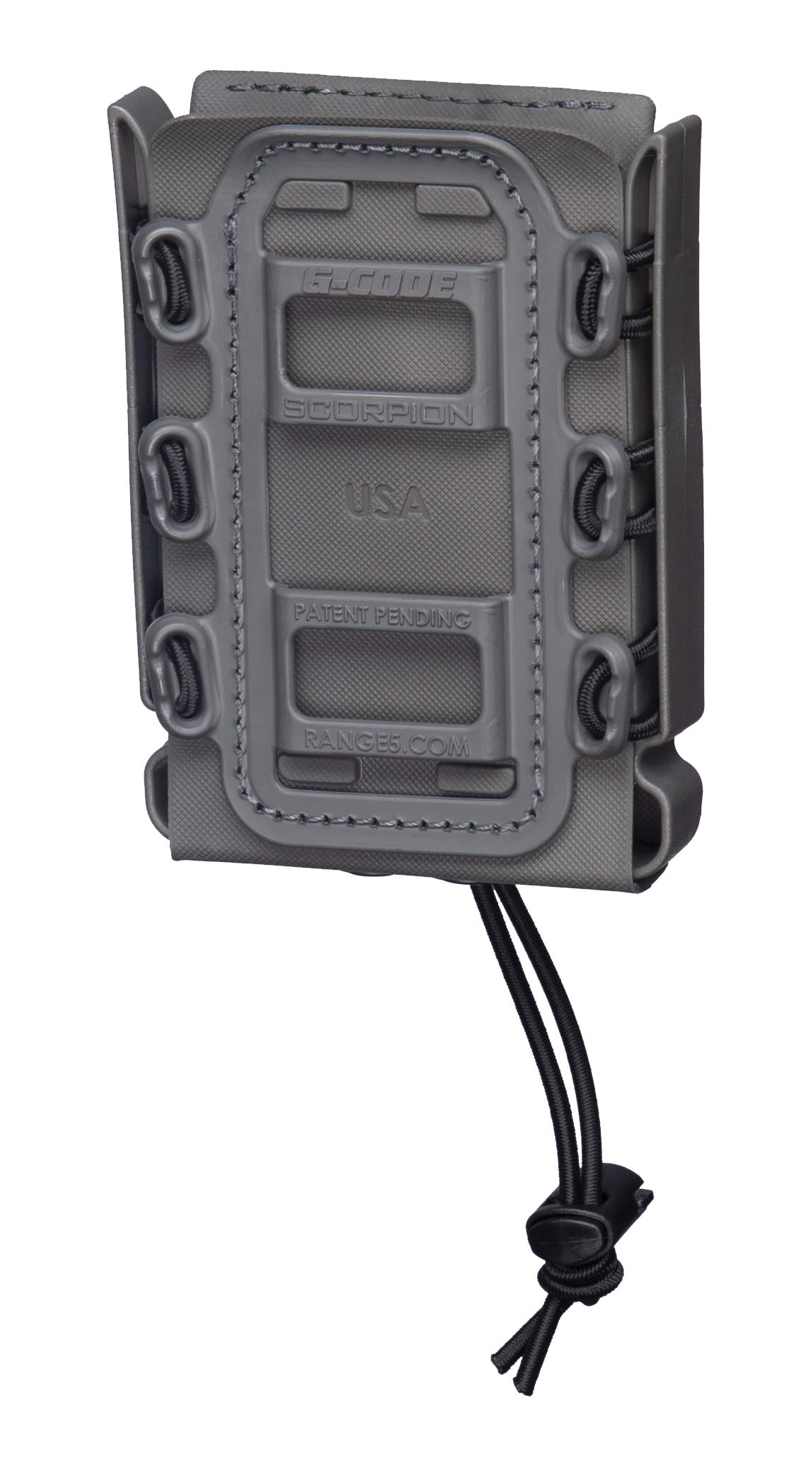 G-CODE Rifle Soft Shell Scorpion Mag Carrier with D3 Belt Loop (Grey Frame/Grey Shell)