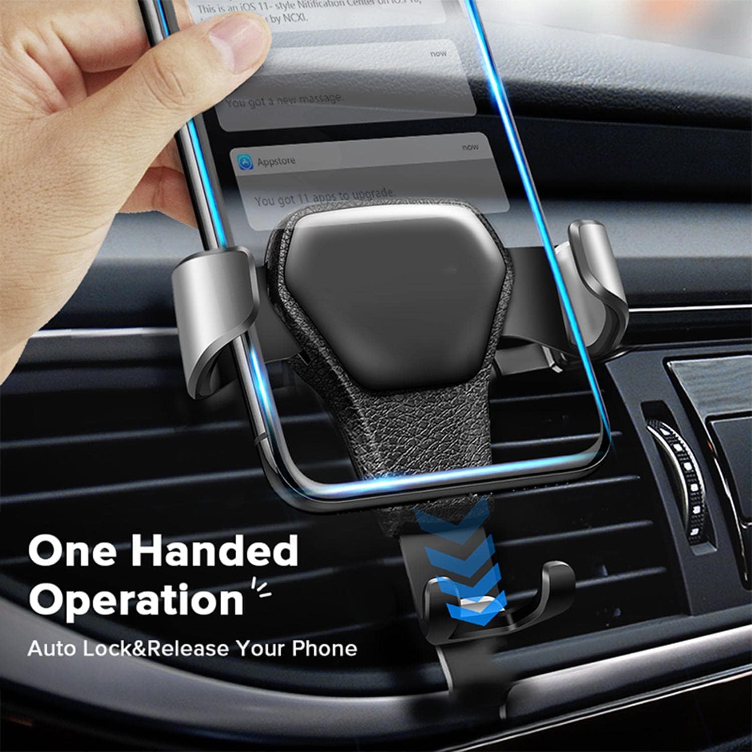 Soporte Móvil Soporte para Teléfono Celular para Automóvil Instalación De GPS Salida Aire para para Ventosa para Portátil para Coche(White)