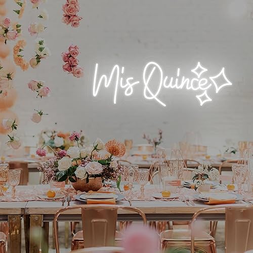 Miniatura 3 de Letrero de neón de membrillo Mis para decoración de pared, letreros de neón personalizados con interruptor regulable para pared de dormitorio,