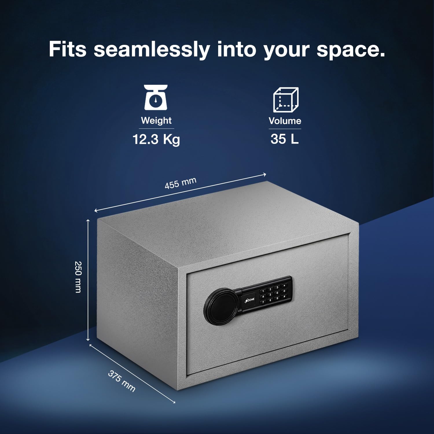 O-Zone Digital Safe Locker - Password & Key Access -5 O-Zone Digital Safe Locker - Password & Key Access -5