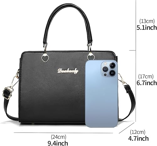 Miniatura 3 de Xiaoyu Bolsos y carteras de moda para mujer, elegante bolso cruzado para damas, bandolera tipo satchel con asa superior, bolsos pequeños tipo tote