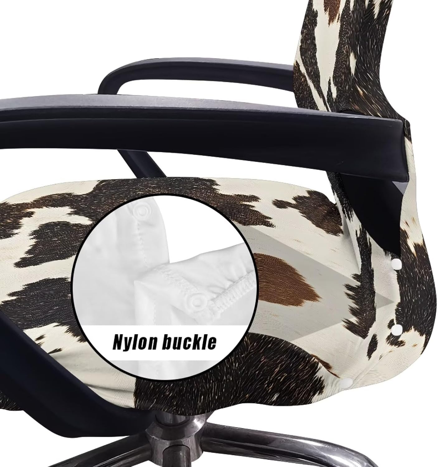 Cow Print Universal Office Chair Cover Stretchable Elastic Desk Chair Cover Dustproof Computer Chairs Slipcover image 5